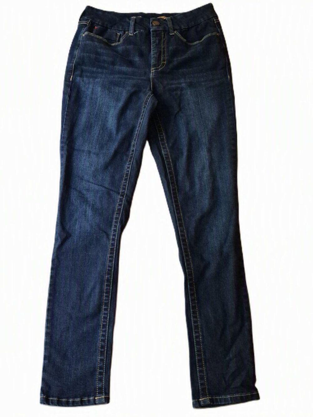 Seven7 Tummy Less High Rise Skinny Jeans Women Size 8 Dark Wash Stretch Denim